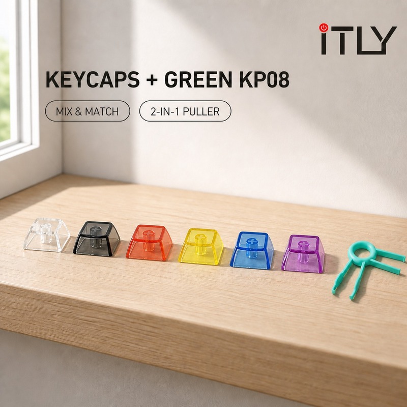 Keycap Puller Ring - iTLY 사각형 투명 키캡, 맞춤형 기계식