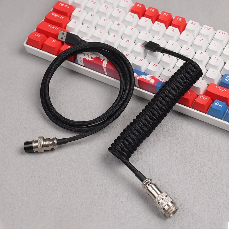 Gaming Keyboard Type C - 180cm 기계식 키보드 코일 케이블 와이어