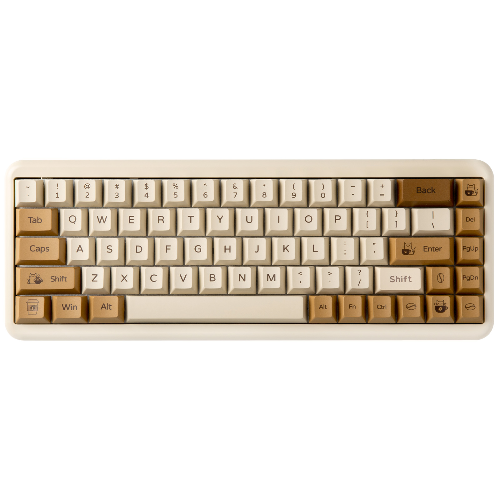 Gaming Keyboard Extension - YUNZII Coffee Cat PBT 키캡, 152