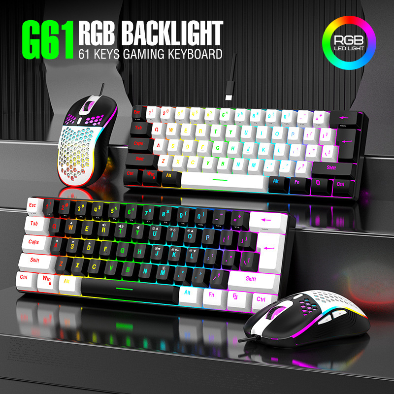 Gaming Keyboard Extension - 키보드 마우스 세트 60% RGB 게이밍