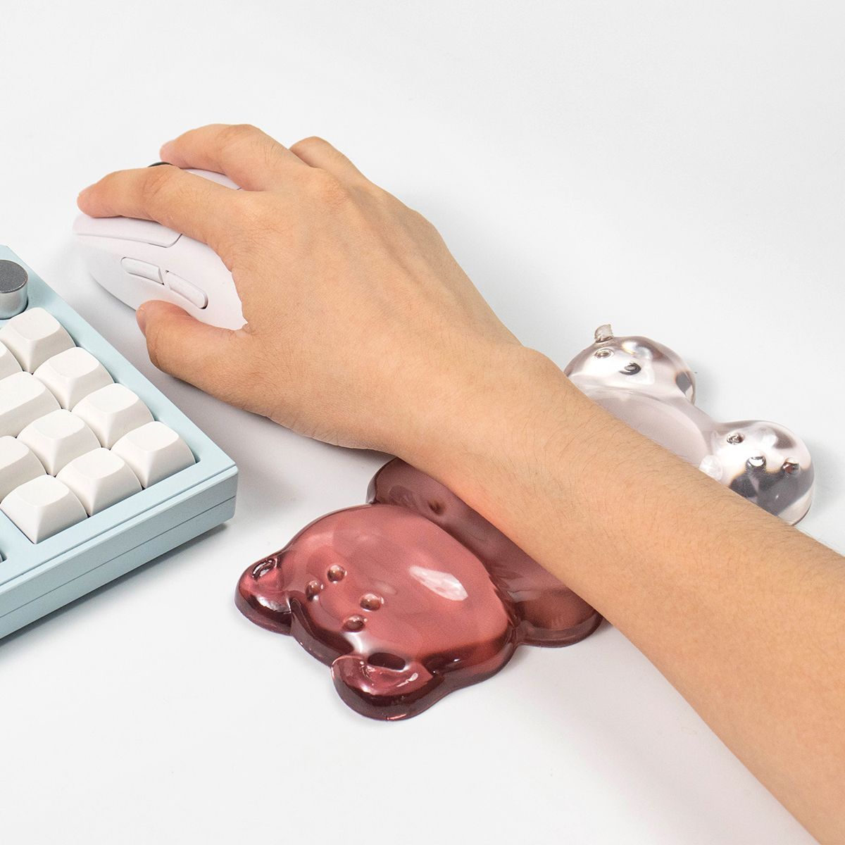귀여운 곰 모양 손목 받침대 투명 젤 마우스 손목 패드 - Gaming Keyboard No Number Pad 리뷰 및 가격