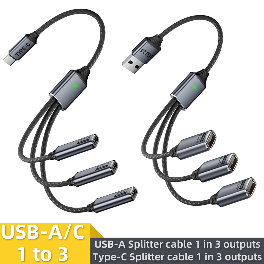 USB 분배기 케이블 1-in-3 출력 USB-A/Ty - Gaming Keyboard Type C 리뷰 및 가격