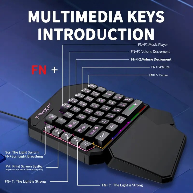 FocusOnPC TF900 2-in-1 모바일 게임  - Gaming Keyboard Mini Mechanical 리뷰 및 가격