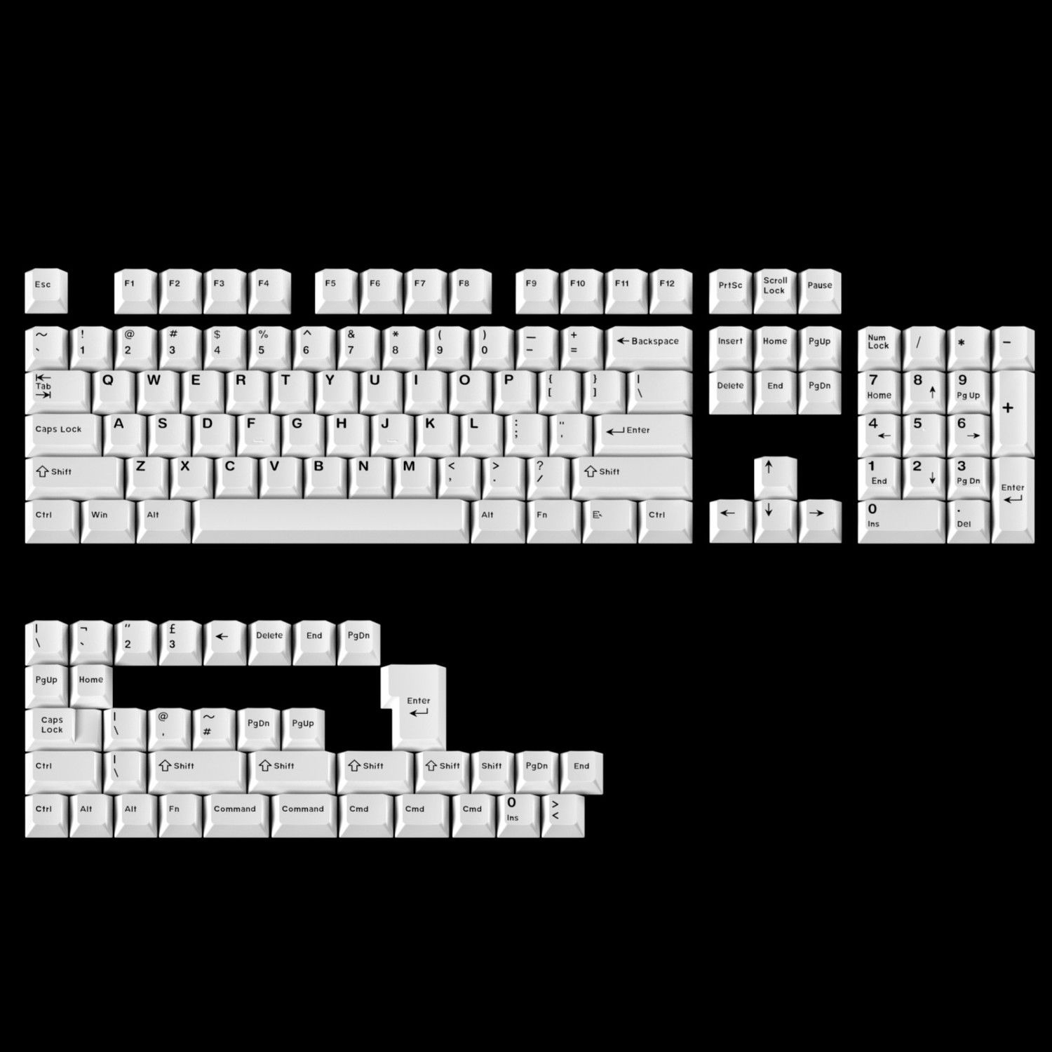 미니멀리스트 순백색 키캡 체리 프로파일 PBT 염색 풀 - Gaming Keyboard Extension 리뷰 및 가격