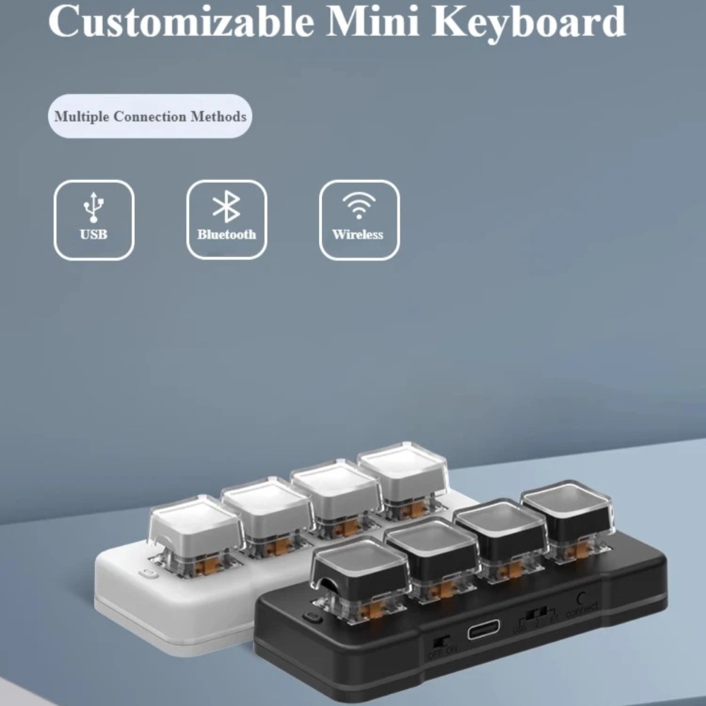 MK424Pro 4 키 Wireles 미니 키보드 맞춤 - Gaming Keyboard Mini Mechanical 리뷰 및 가격